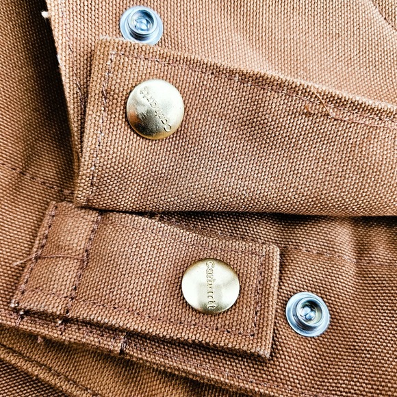 Vtg Carhartt Detroit J01 Canvas Duck Jacket 48 Reg Blanket Lining Brown New NWT - Picture 10 of 12